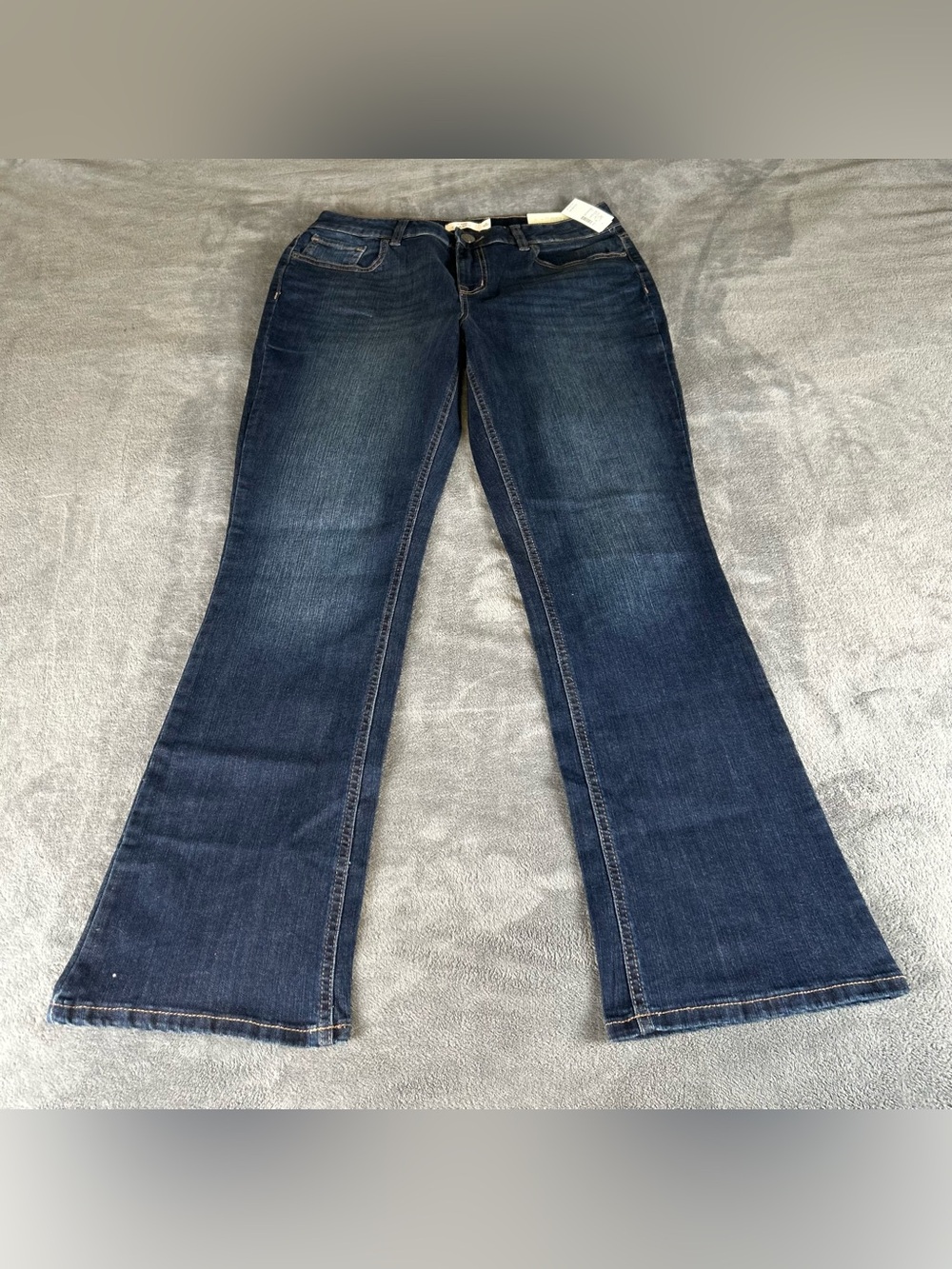 M Jeans By Maurices Slum Bootcut Jeans Womens 12 R Dark Wash Blue Midrise NWT